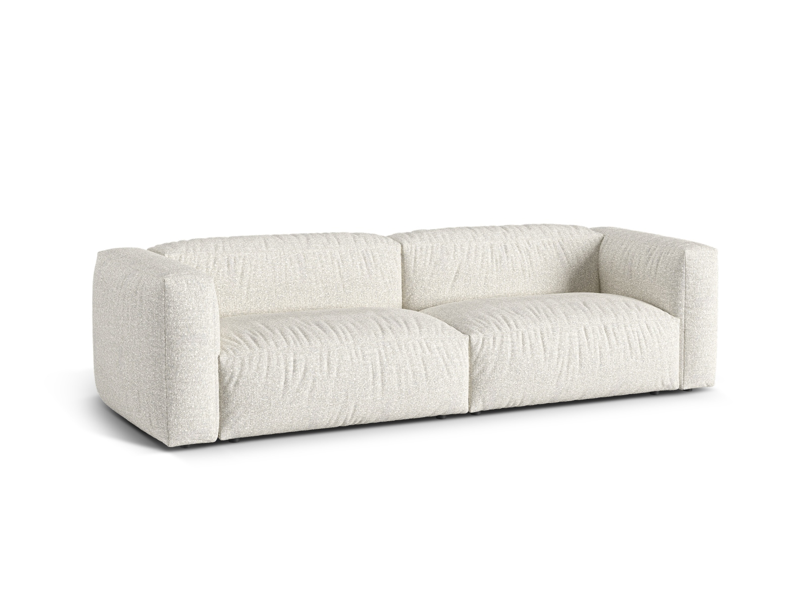 Boucle Modular Sofa XL, "Martina", 3 Seats, 240x106x75