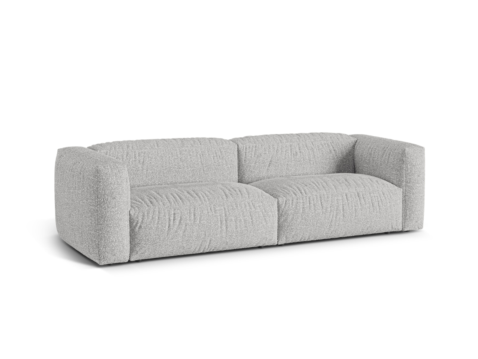 Boucle Modular Sofa XL, "Martina", 3 Seats, 240x106x75