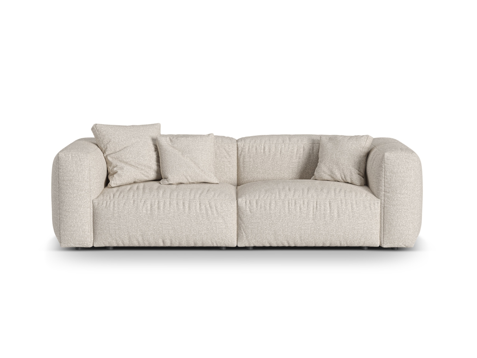 Boucle Modular Sofa XL, "Martina", 3 Seats, 240x106x75