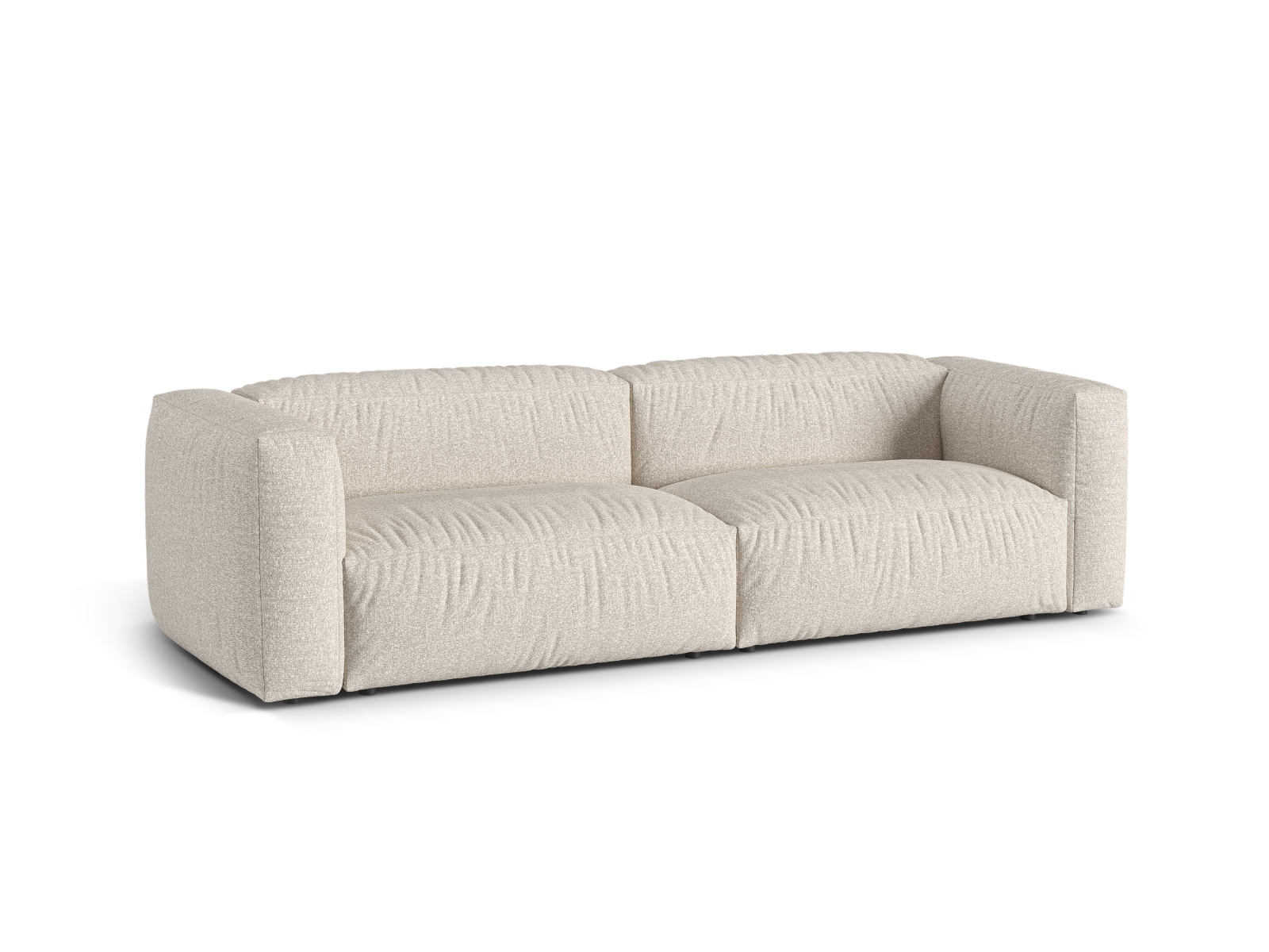 Boucle Modular Sofa XL, "Martina", 3 Seats, 240x106x75