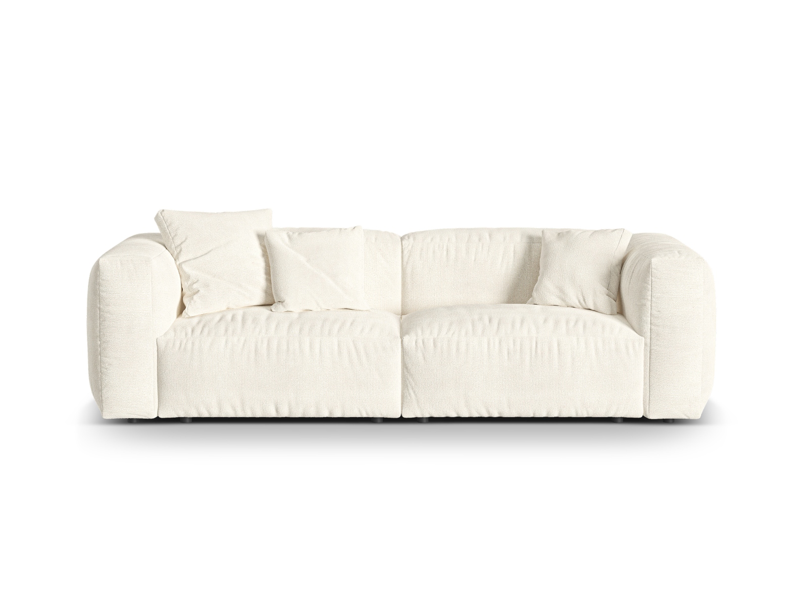 Boucle Modular Sofa XL, "Martina", 3 Seats, 240x106x75