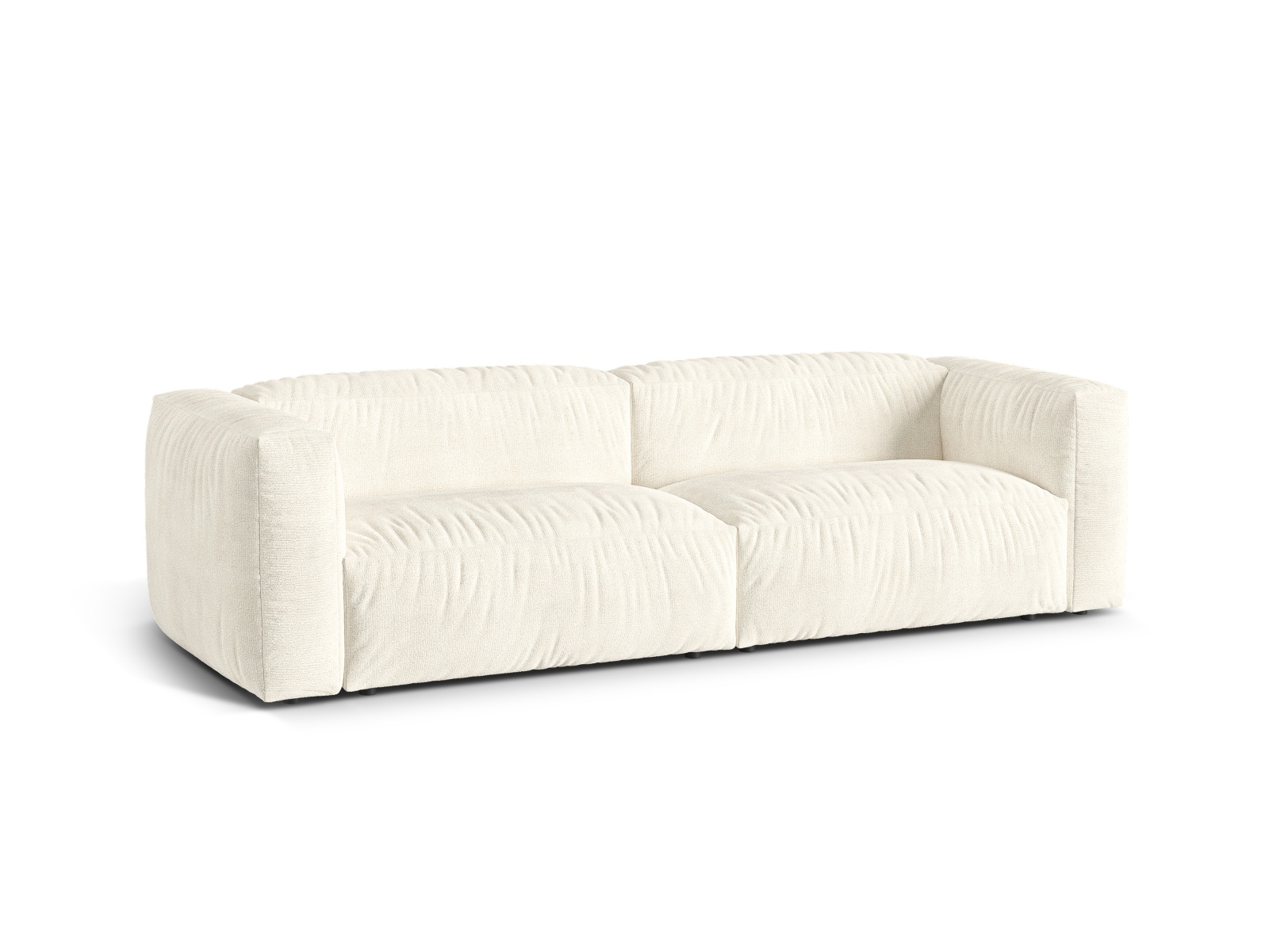 Boucle Modular Sofa XL, "Martina", 3 Seats, 240x106x75