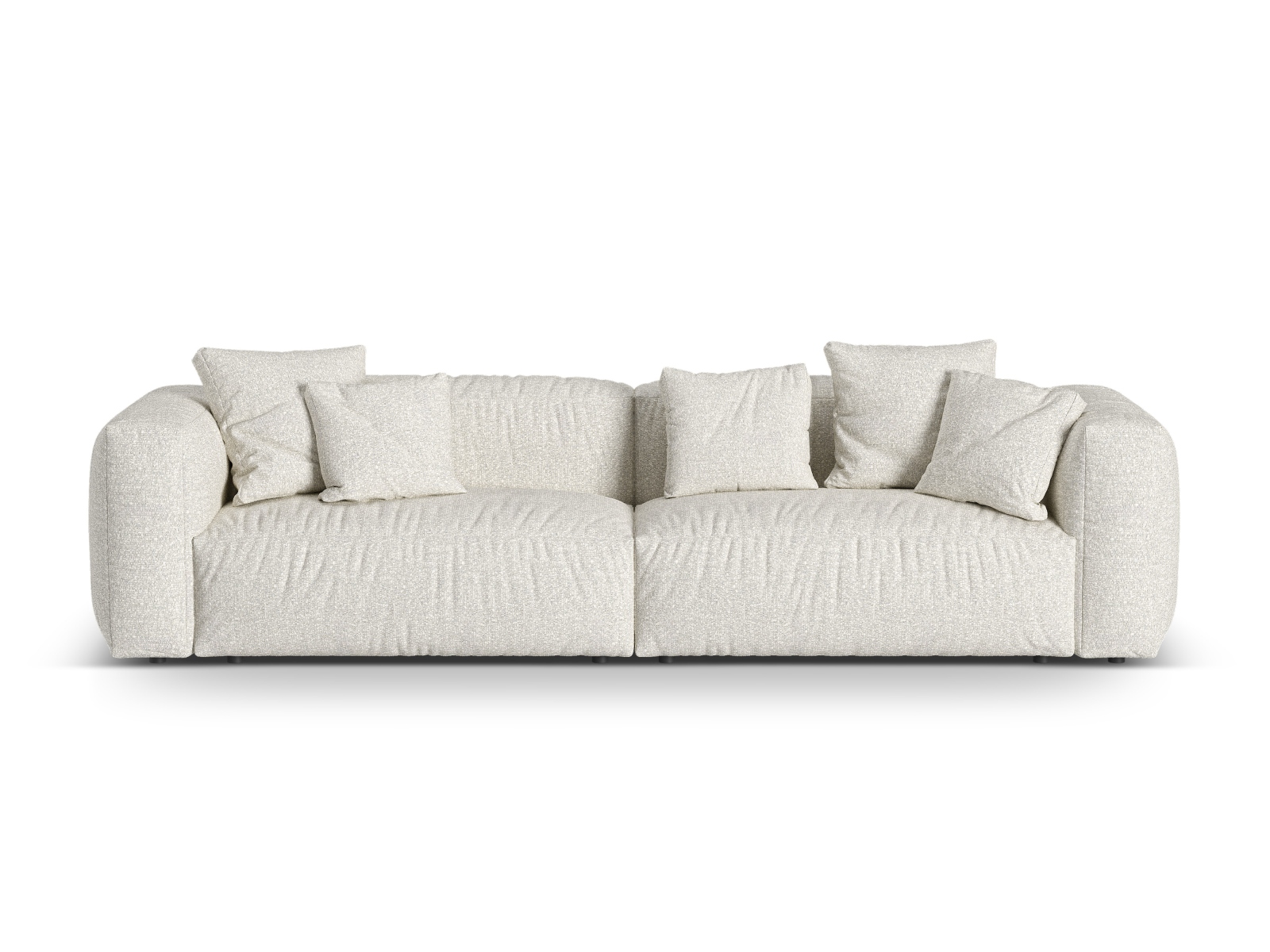 Boucle Modular Sofa XL, "Martina", 4 Seats, 320x106x75