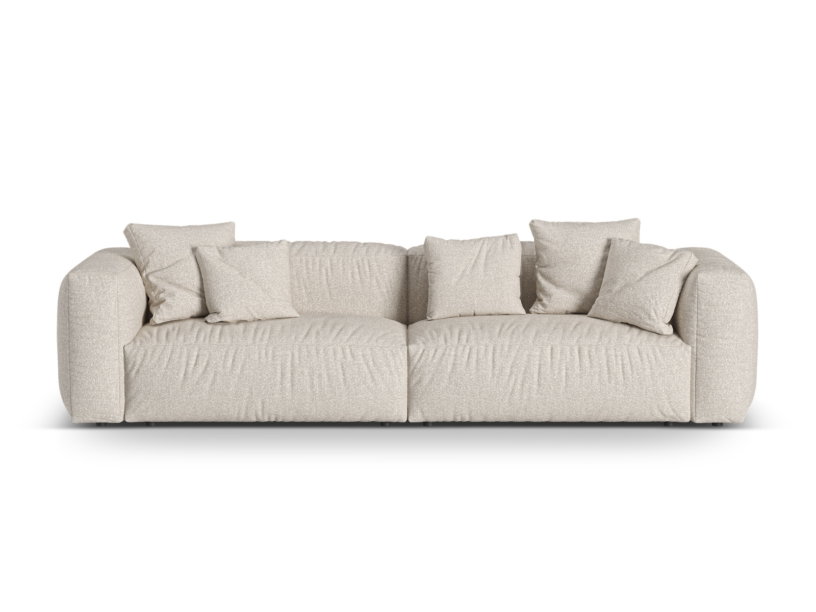 Boucle Modular Sofa XL, "Martina", 4 Seats, 320x106x75