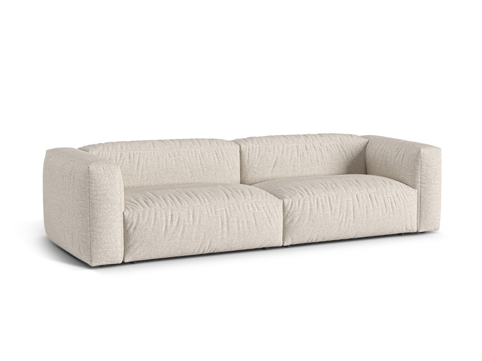 Boucle Modular Sofa XL, "Martina", 4 Seats, 320x106x75