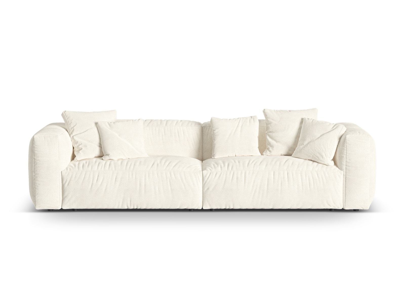 Boucle Modular Sofa XL, "Martina", 4 Seats, 320x106x75