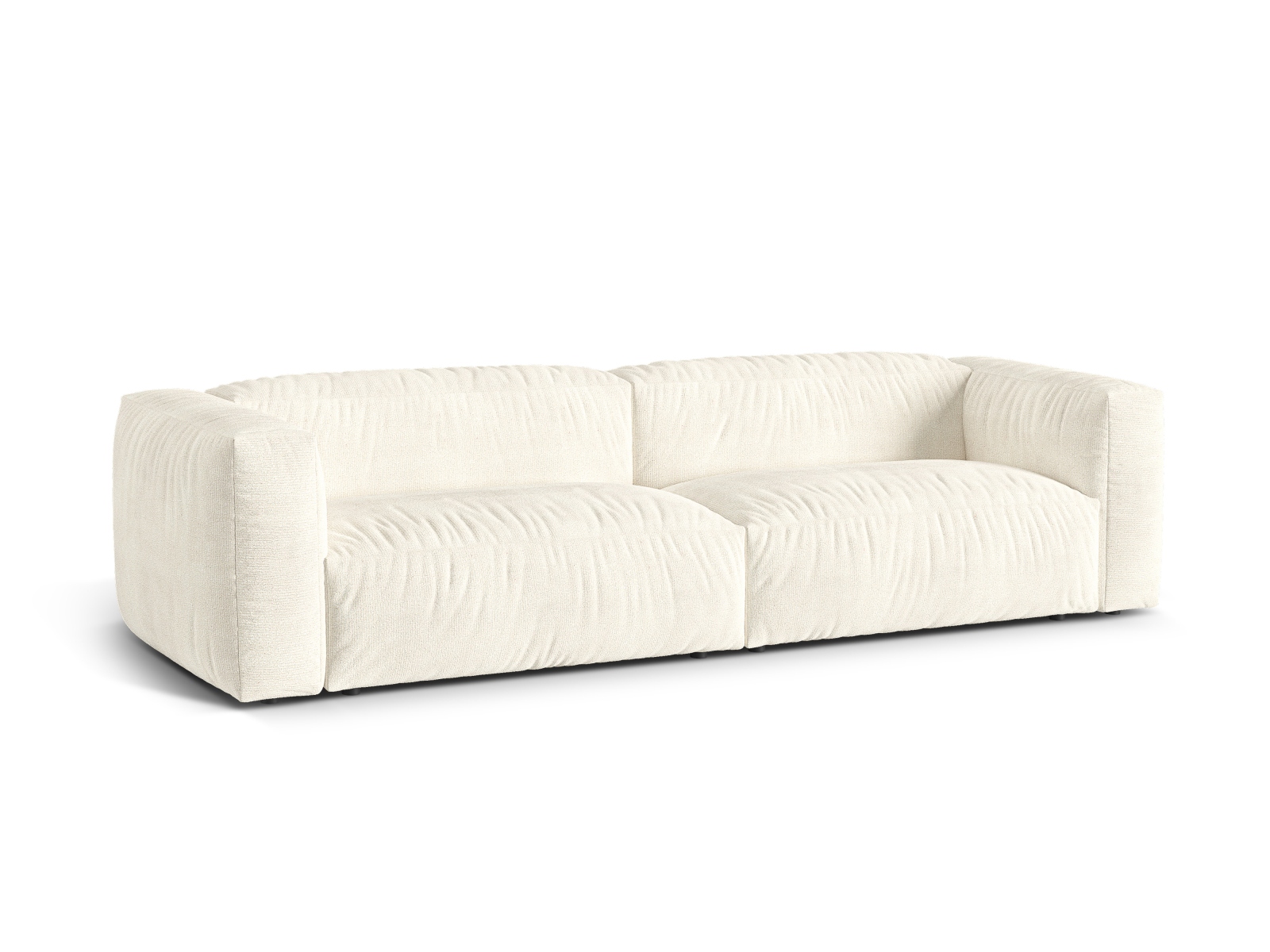 Boucle Modular Sofa XL, "Martina", 4 Seats, 320x106x75