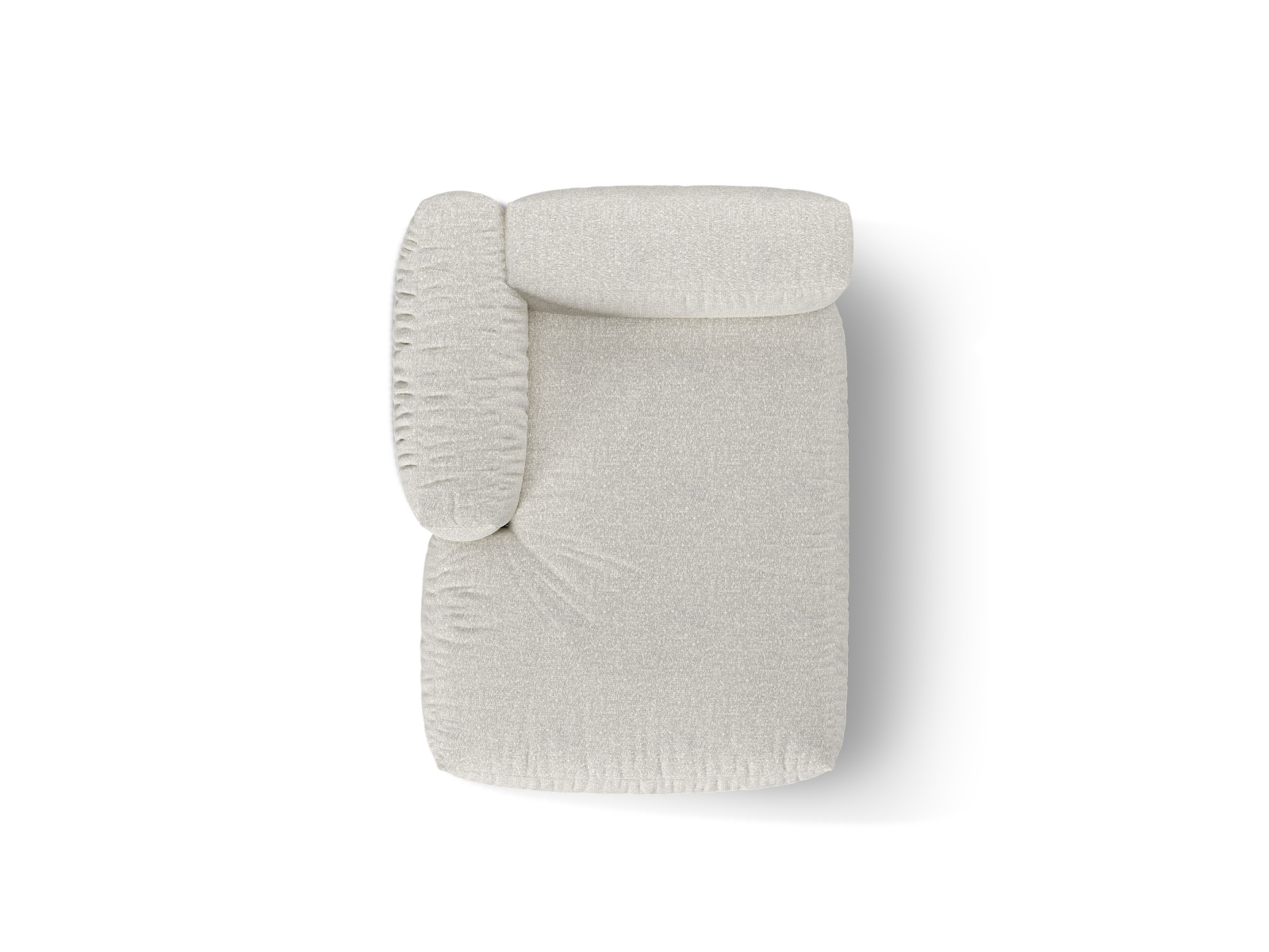 Boucle Chaise Longue Left, "Martina", 1 Seat, 120x176x75