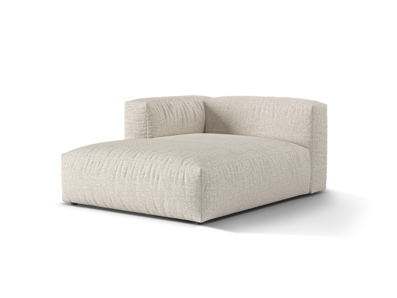 Boucle Chaise Longue Left, "Martina", 1 Seat, 120x176x75