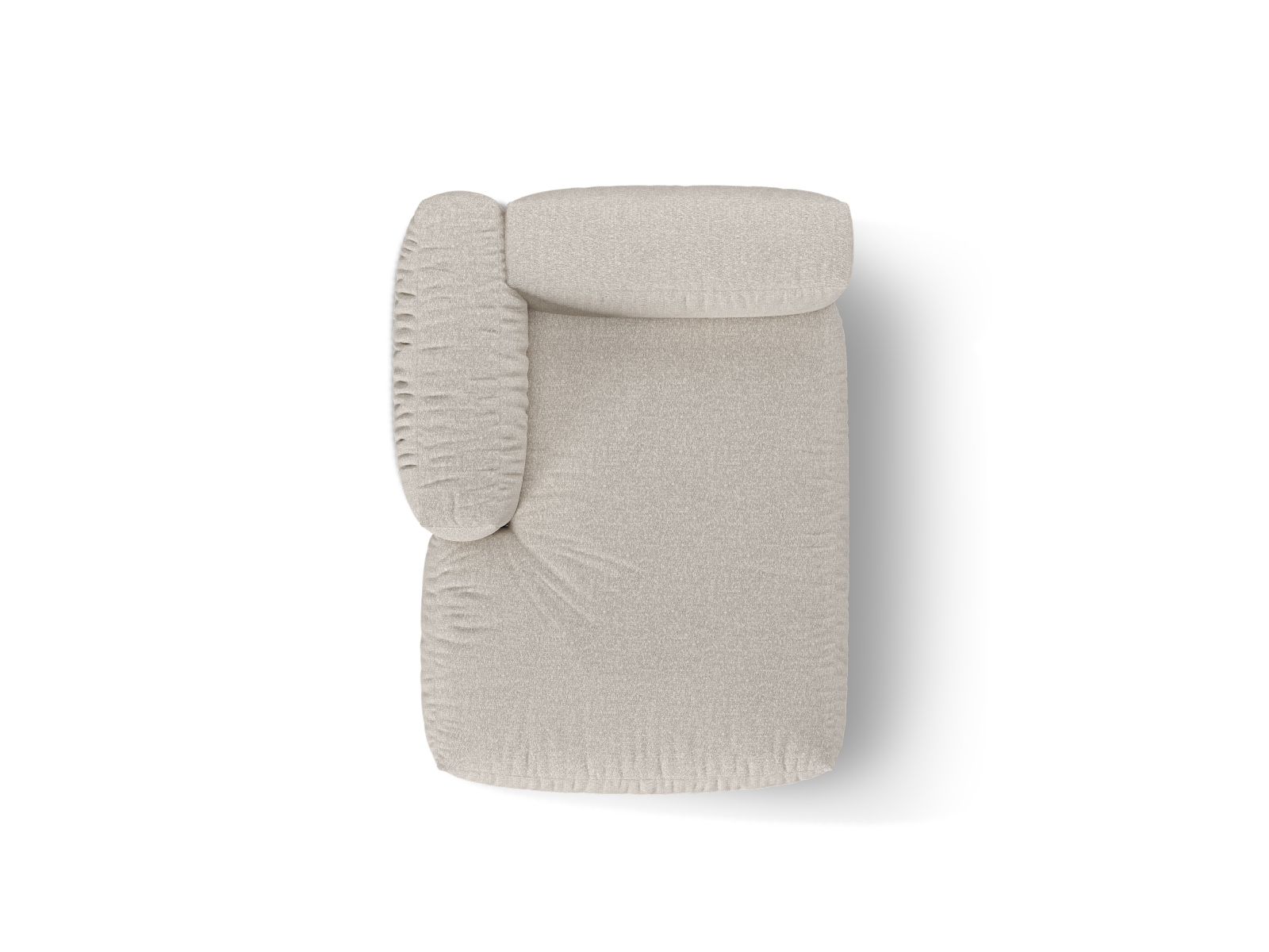 Boucle Chaise Longue Left, "Martina", 1 Seat, 120x176x75