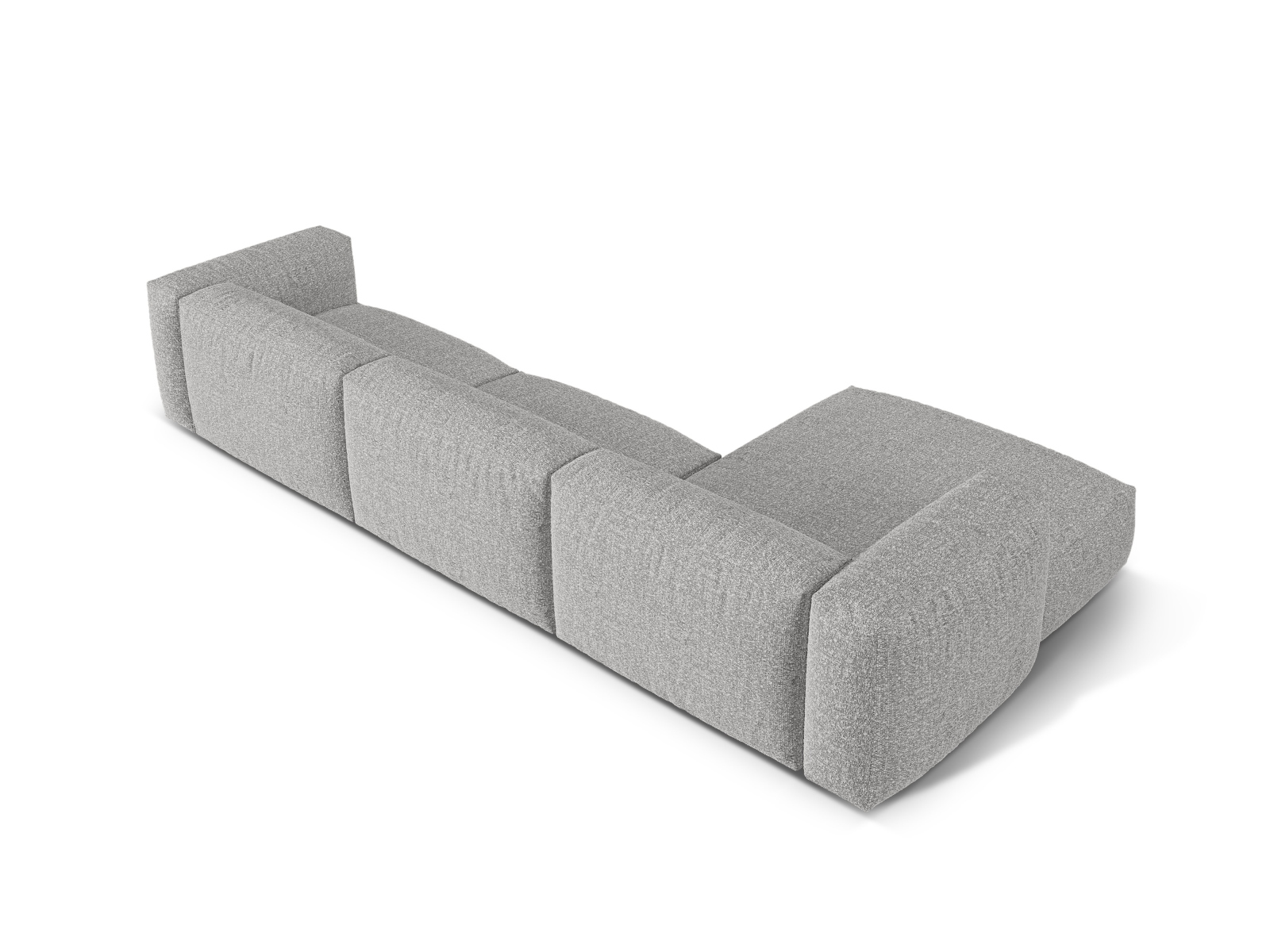 Boucle Modular Left Corner Sofa XL, "Martina", 3 Seats, 330x176x75