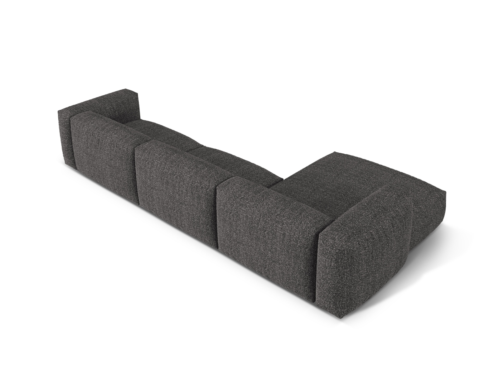 Boucle Modular Left Corner Sofa XL, "Martina", 3 Seats, 330x176x75
