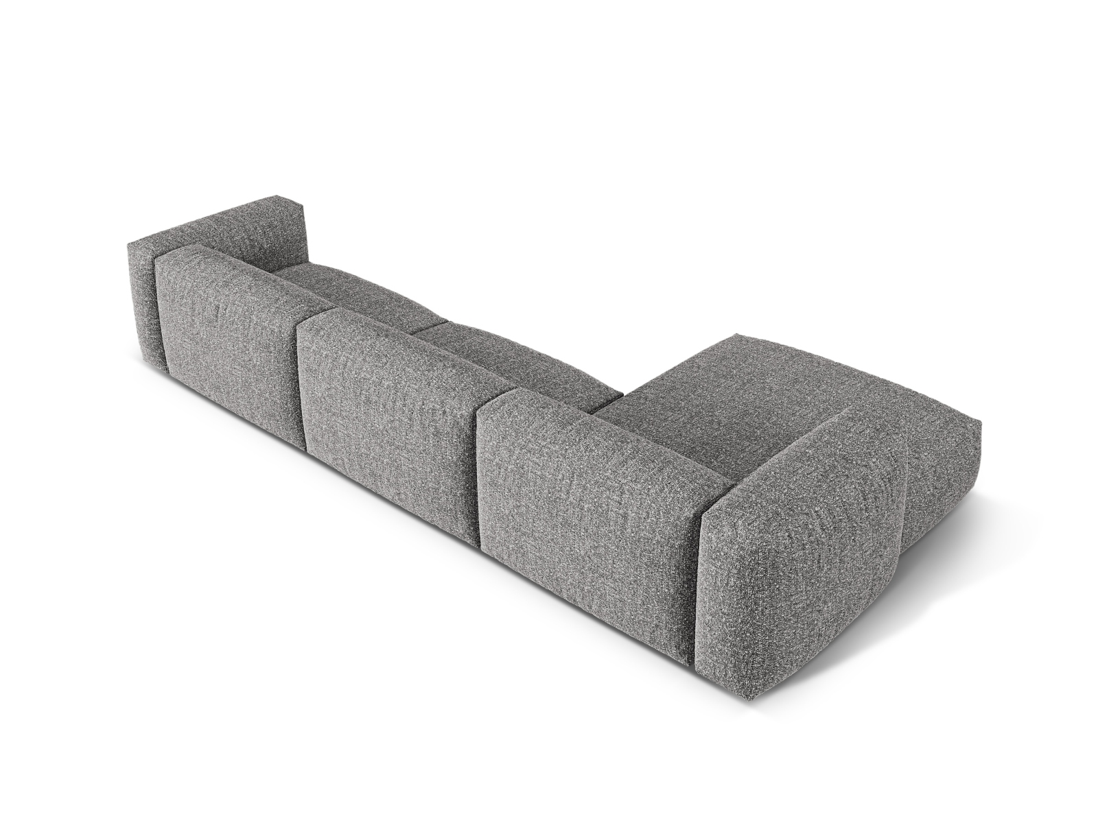 Boucle Modular Left Corner Sofa XL, "Martina", 3 Seats, 330x176x75