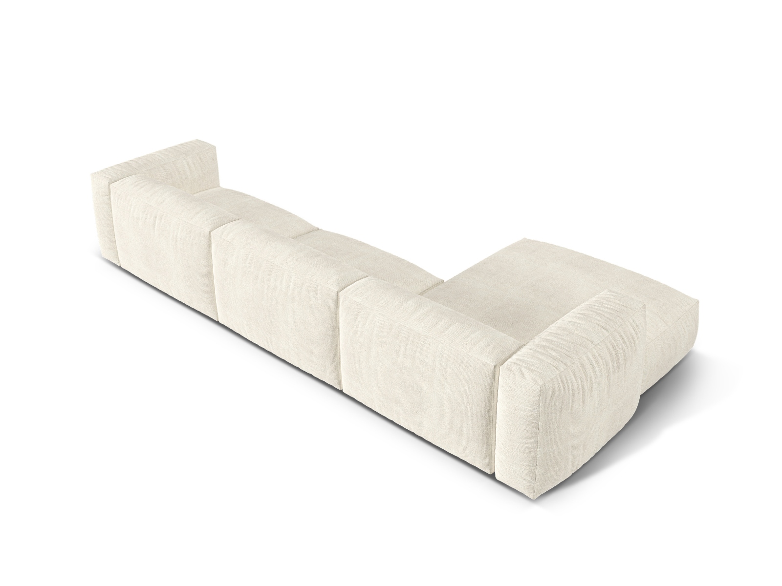 Boucle Modular Left Corner Sofa XL, "Martina", 3 Seats, 330x176x75
