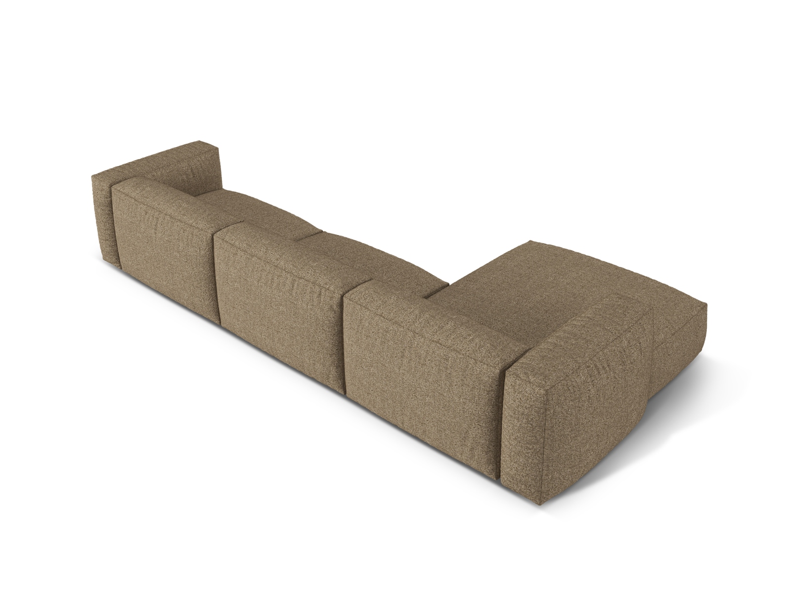 Boucle Modular Left Corner Sofa XL, "Martina", 3 Seats, 330x176x75
