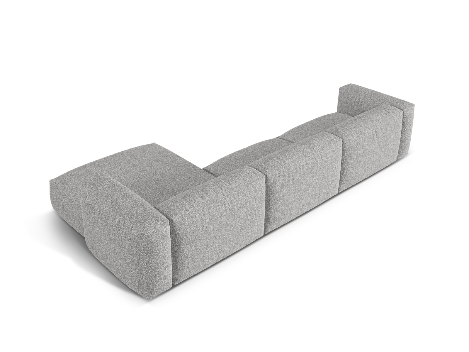 Boucle Modular Right Corner Sofa XL, "Martina", 3 Seats, 330x176x75