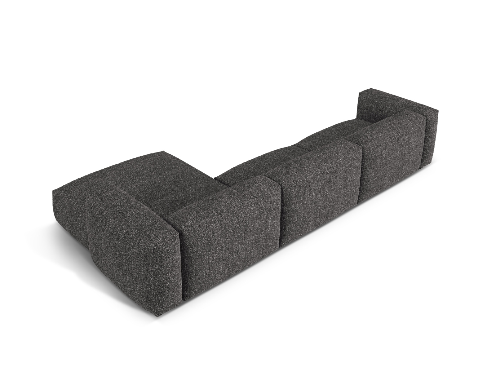 Boucle Modular Right Corner Sofa XL, "Martina", 3 Seats, 330x176x75