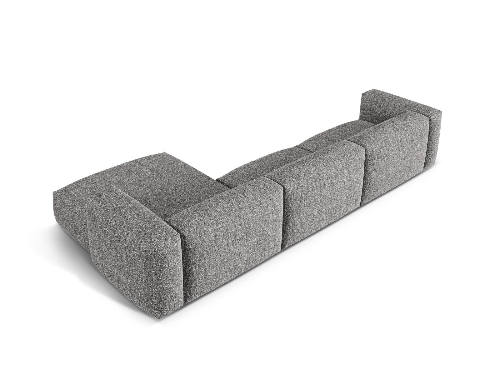 Boucle Modular Right Corner Sofa XL, "Martina", 3 Seats, 330x176x75