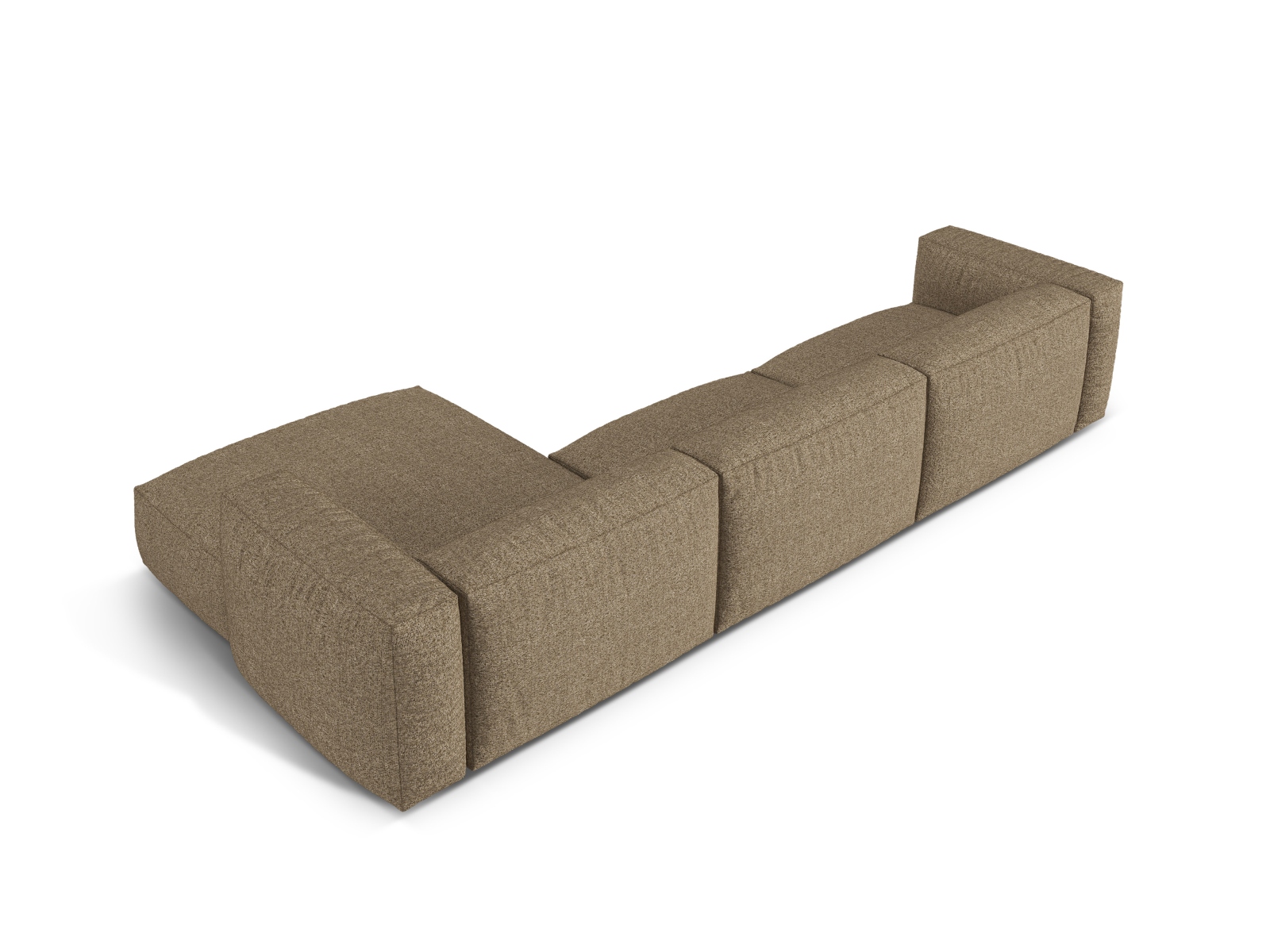 Boucle Modular Right Corner Sofa XL, "Martina", 3 Seats, 330x176x75