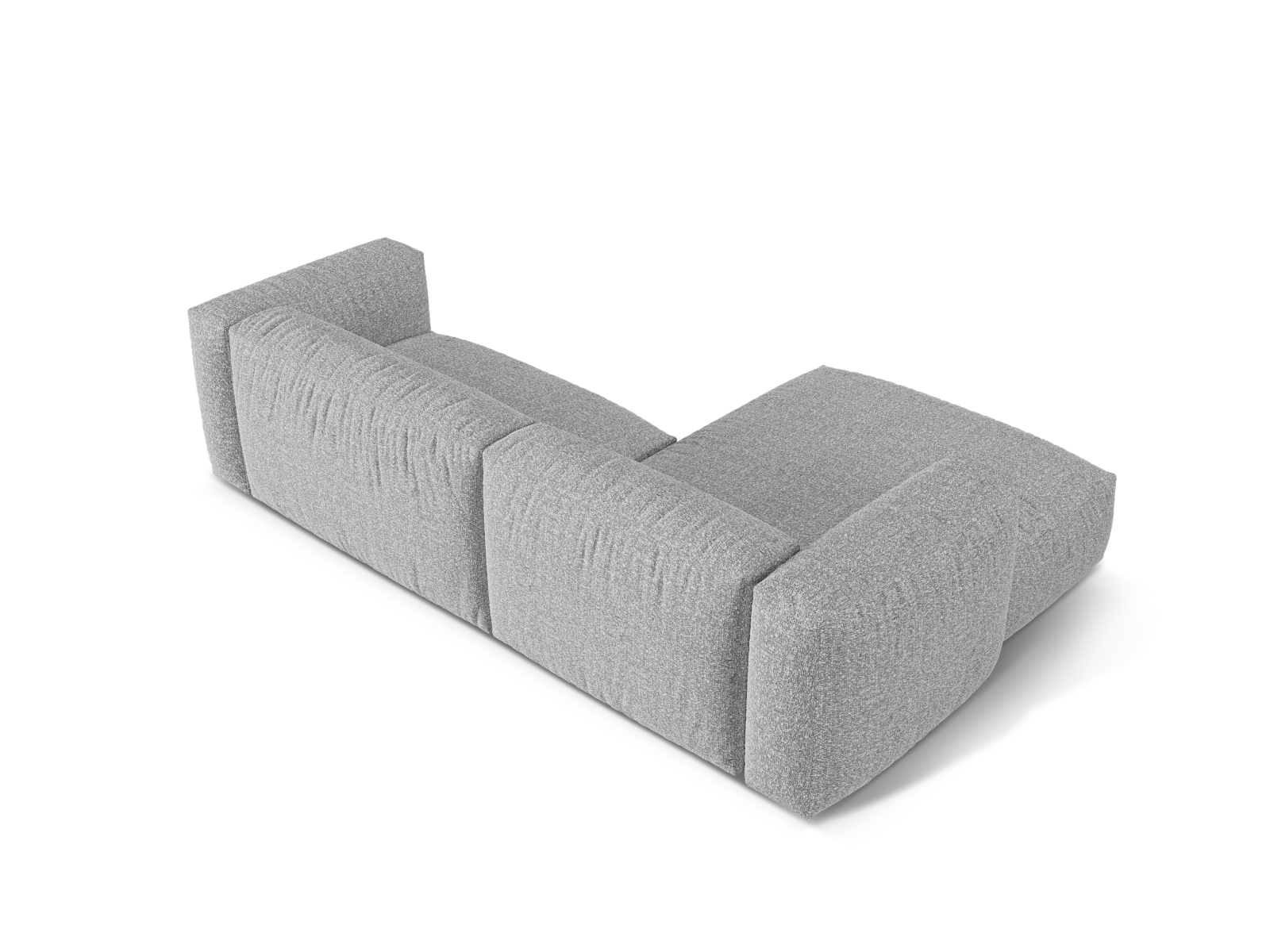 Boucle Modular Left Corner Sofa XL, "Martina", 2 Seats, 280x176x75