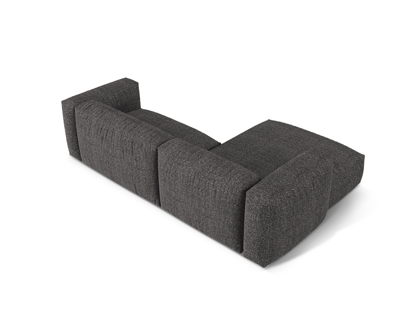 Boucle Modular Left Corner Sofa XL, "Martina", 2 Seats, 280x176x75
