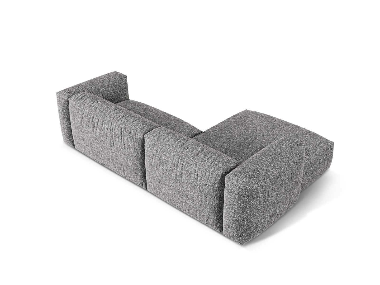 Boucle Modular Left Corner Sofa XL, "Martina", 2 Seats, 280x176x75