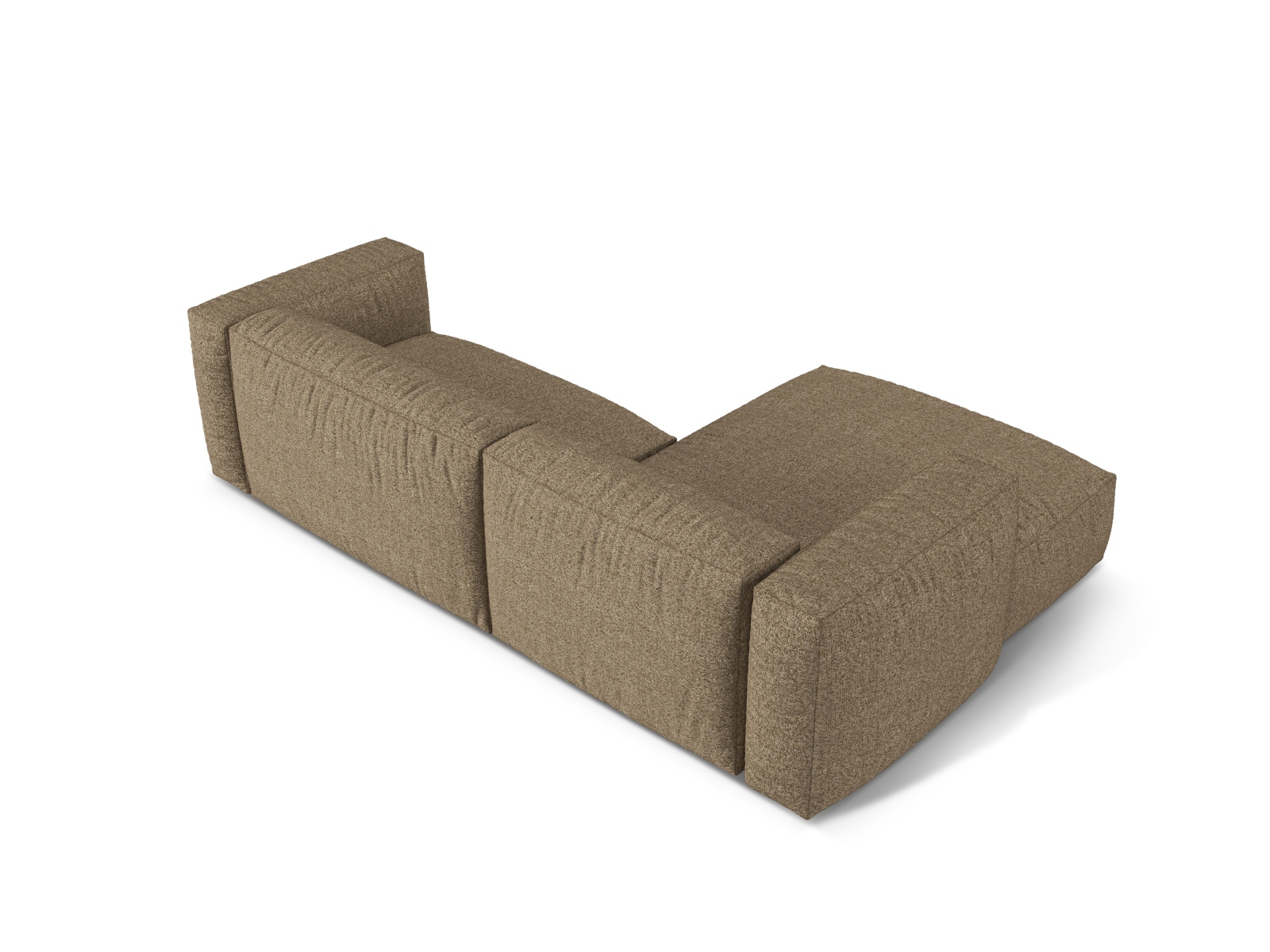 Boucle Modular Left Corner Sofa XL, "Martina", 2 Seats, 280x176x75