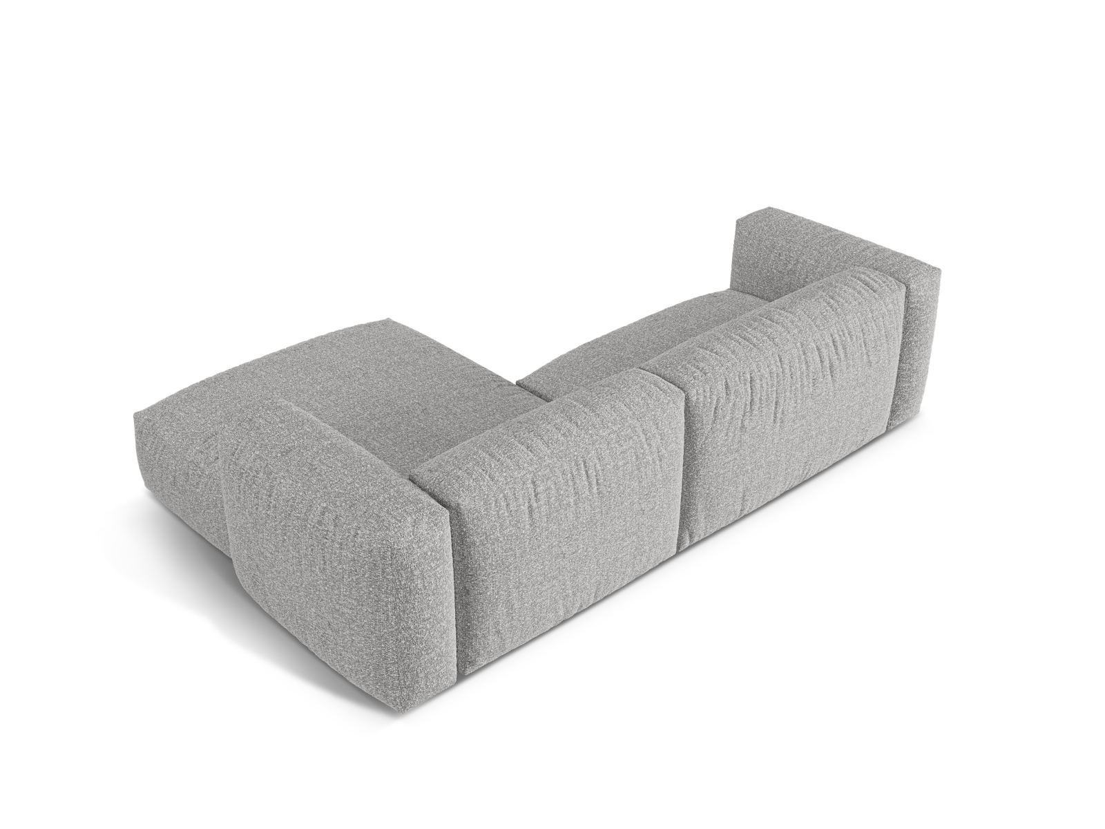 Boucle Modular Right Corner Sofa XL, "Martina", 2 Seats, 280x176x75