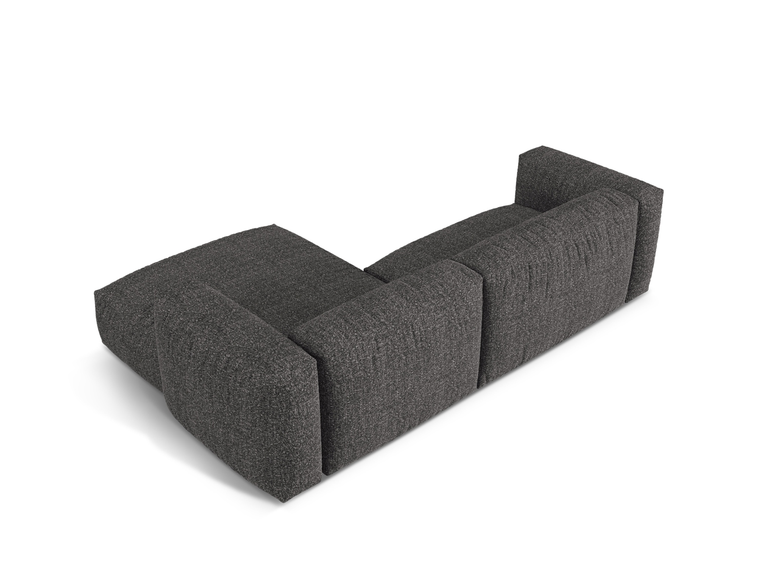 Boucle Modular Right Corner Sofa XL, "Martina", 2 Seats, 280x176x75