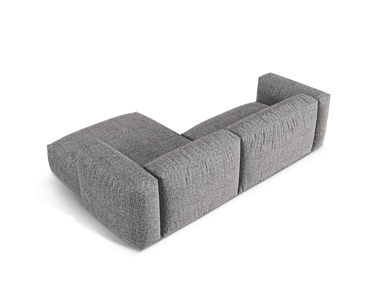 Boucle Modular Right Corner Sofa XL, "Martina", 2 Seats, 280x176x75