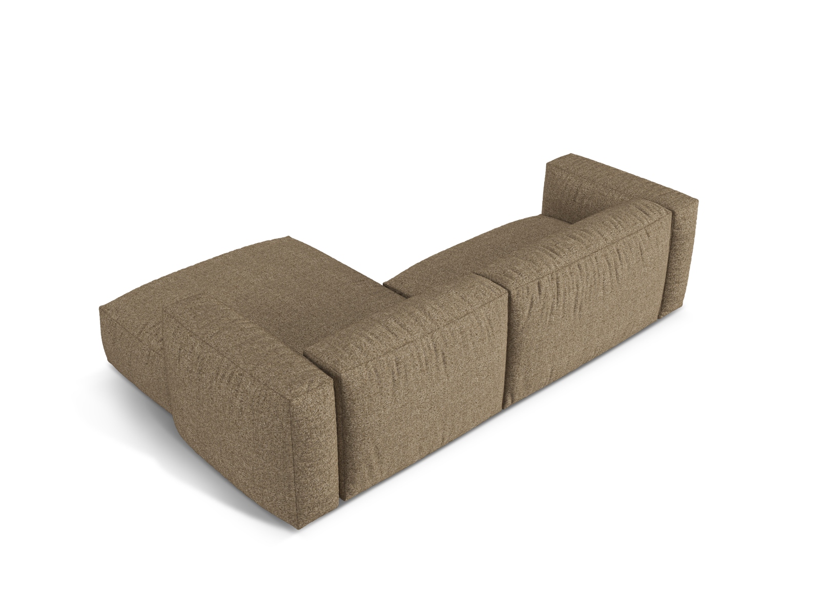 Boucle Modular Right Corner Sofa XL, "Martina", 2 Seats, 280x176x75