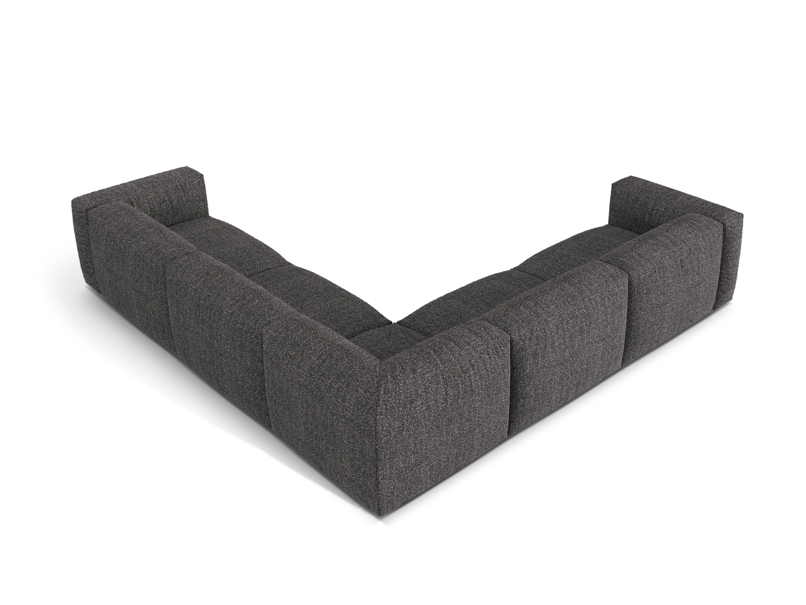 Boucle modular symmetrical corner sofa XL, "Martina", 5 Seats, 316x316x75