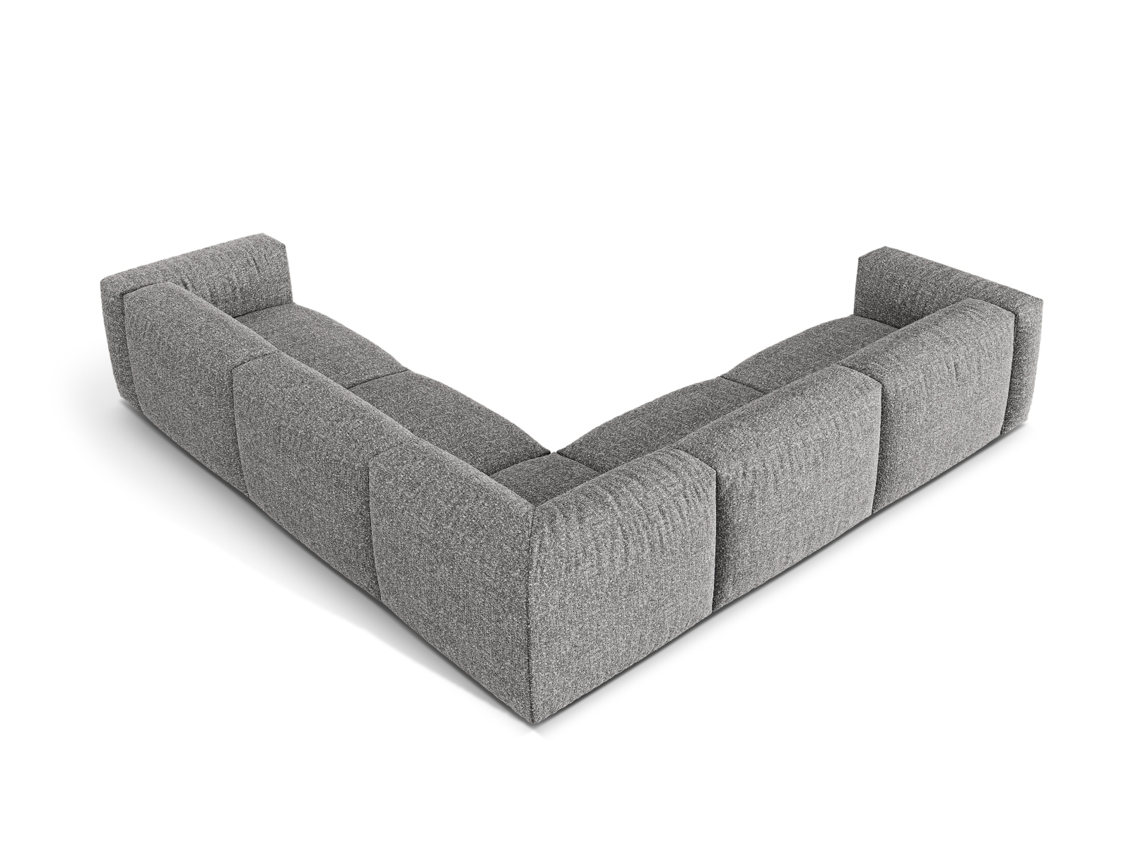 Boucle modular symmetrical corner sofa XL, "Martina", 5 Seats, 316x316x75