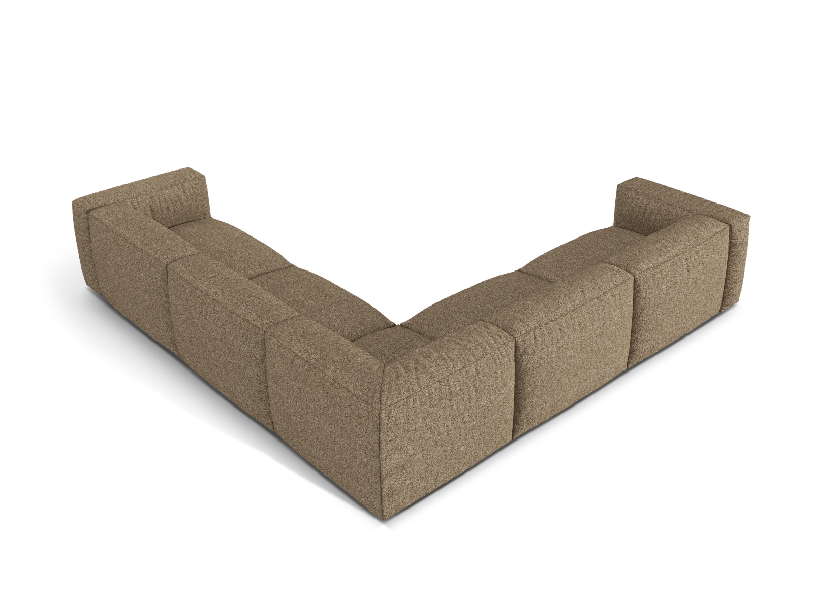 Boucle modular symmetrical corner sofa XL, "Martina", 5 Seats, 316x316x75