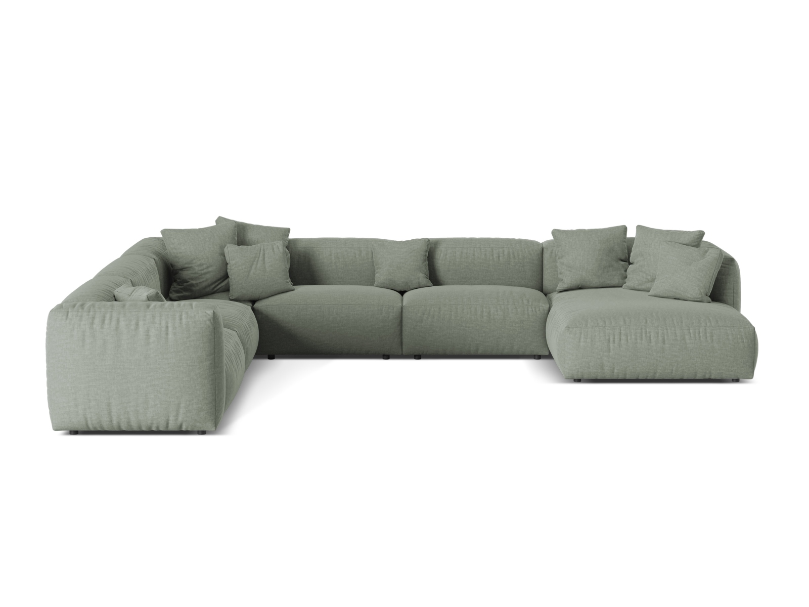 Modular Left Corner Sofa XL, "Martina", 6 Seats, 406x316x75