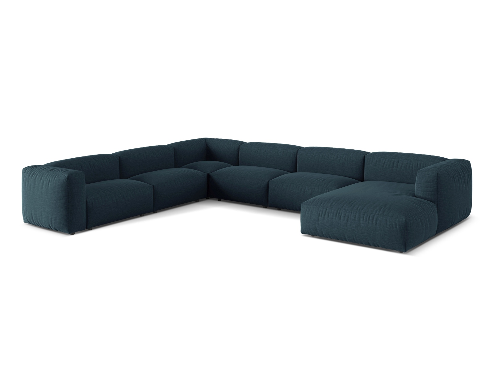 Modular Left Corner Sofa XL, "Martina", 6 Seats, 406x316x75