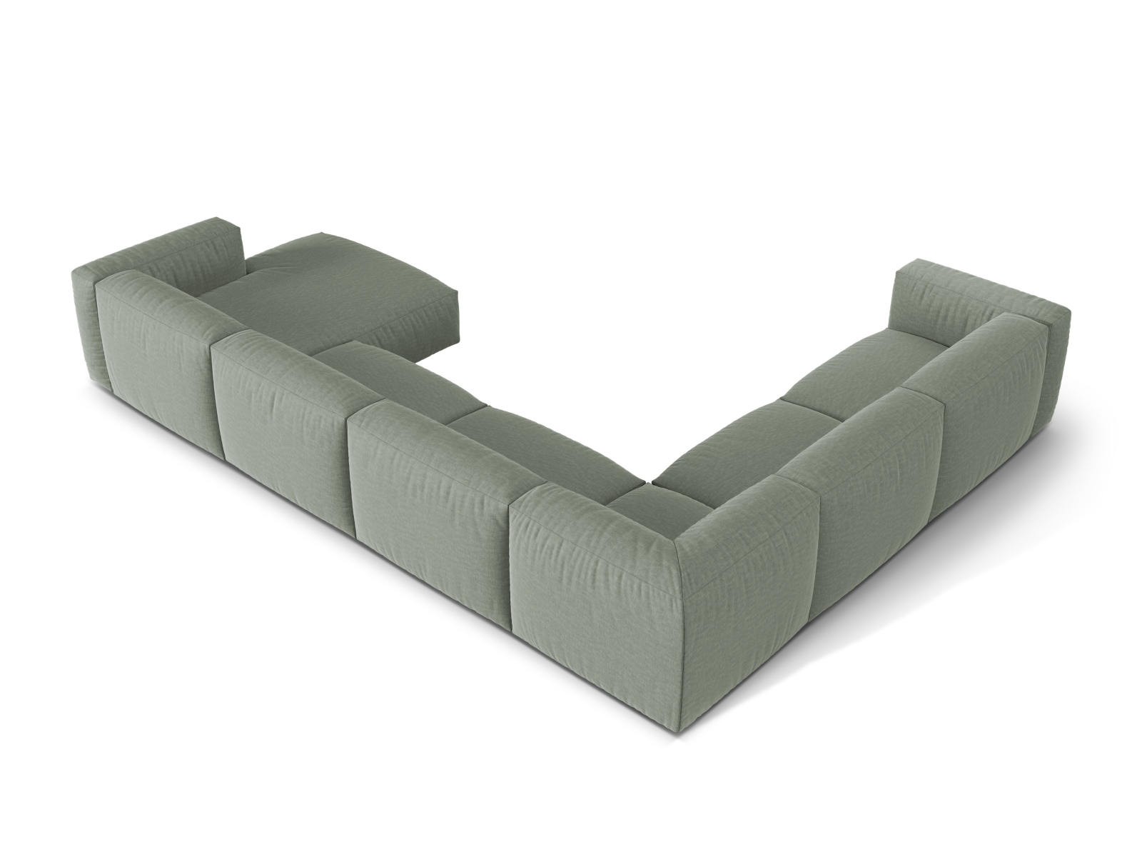 Modular Left Corner Sofa XL, "Martina", 6 Seats, 406x316x75