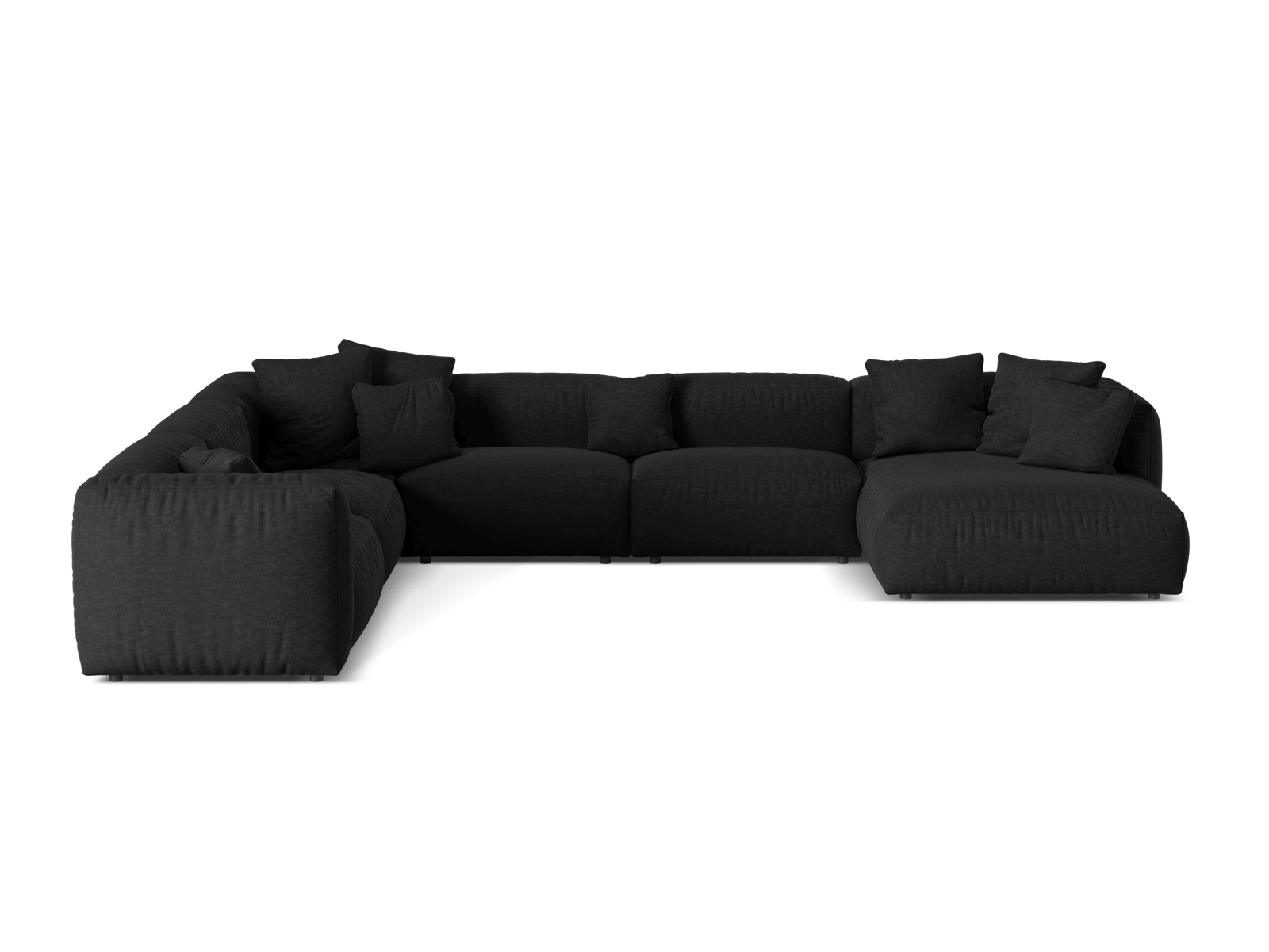 Modular Left Corner Sofa XL, "Martina", 6 Seats, 406x316x75