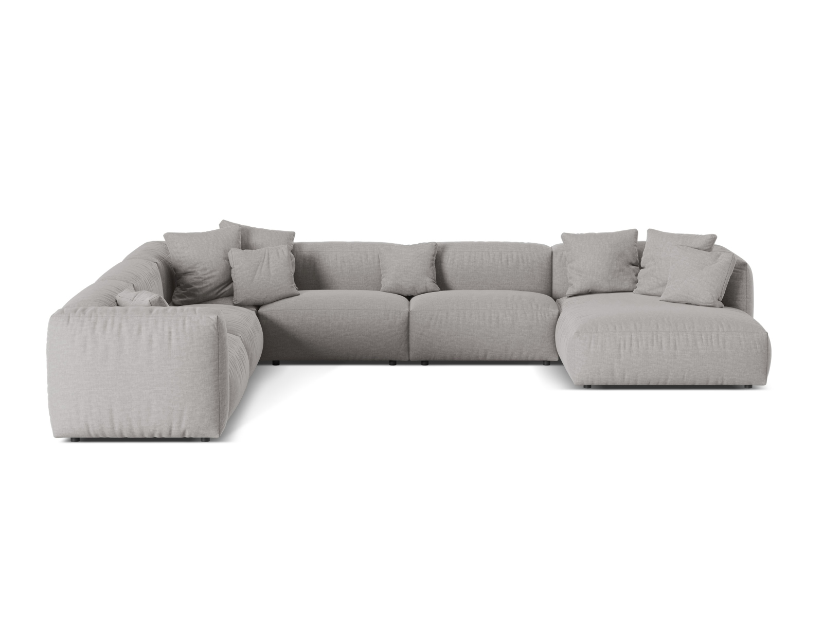 Modular Left Corner Sofa XL, "Martina", 6 Seats, 406x316x75