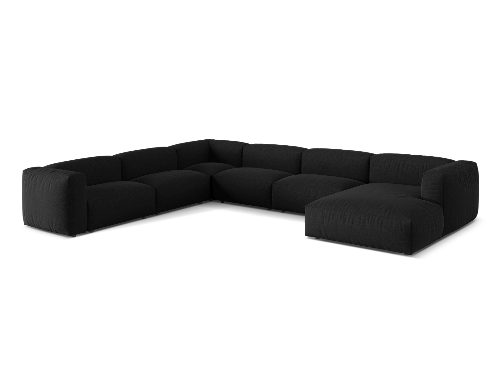 Modular Left Corner Sofa XL, "Martina", 6 Seats, 406x316x75