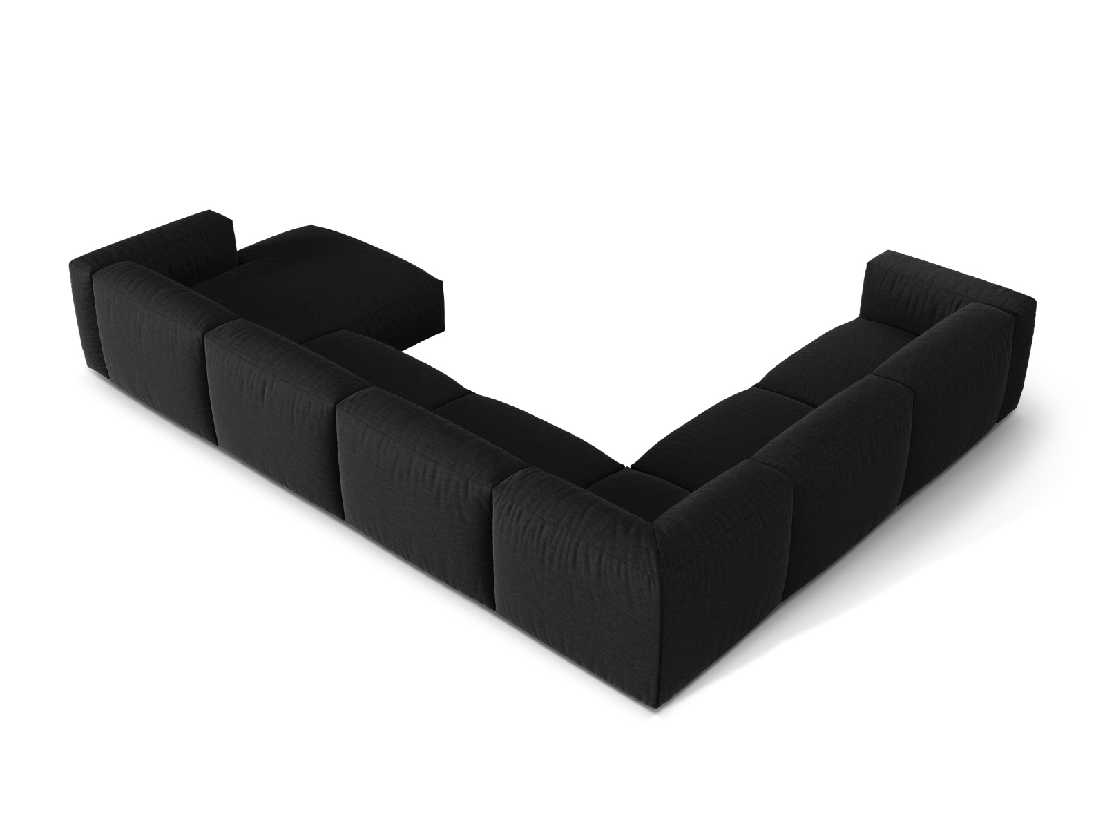 Modular Left Corner Sofa XL, "Martina", 6 Seats, 406x316x75