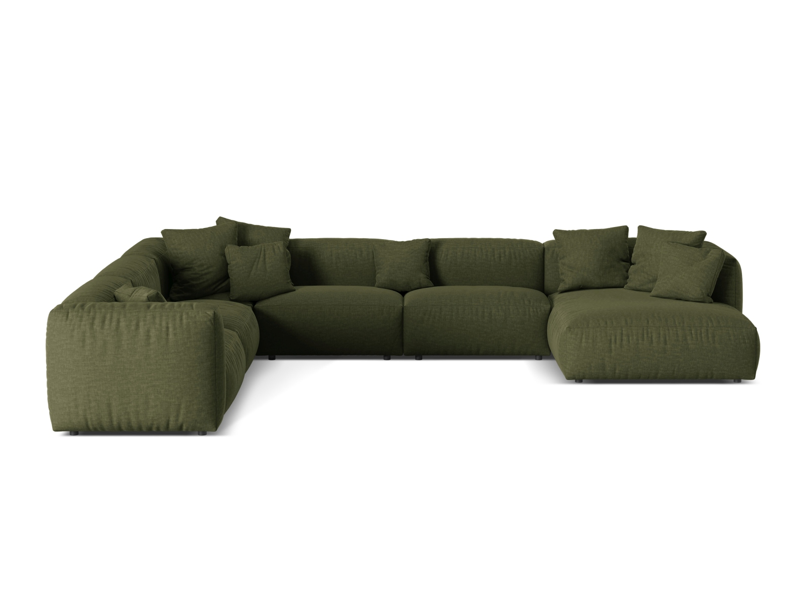 Modular Left Corner Sofa XL, "Martina", 6 Seats, 406x316x75
