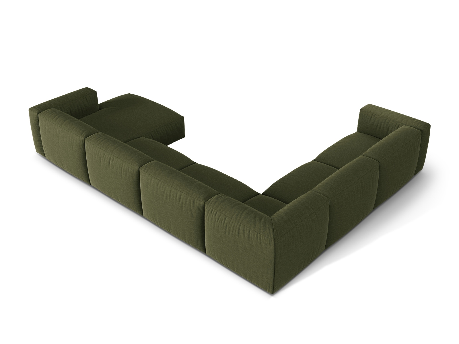 Modular Left Corner Sofa XL, "Martina", 6 Seats, 406x316x75