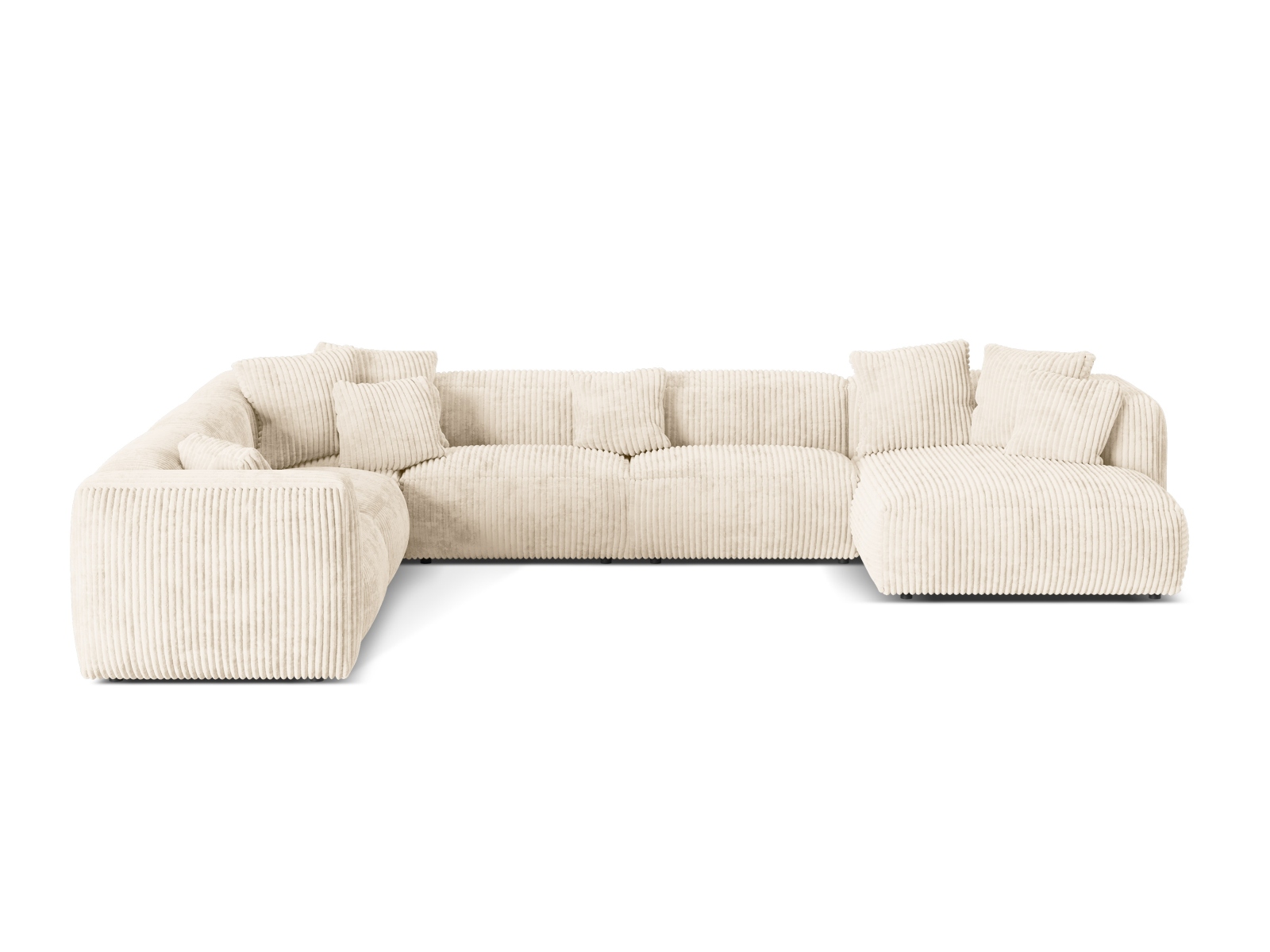 Modular Left Corner Sofa XL, "Martina", 6 Seats, 406x316x75