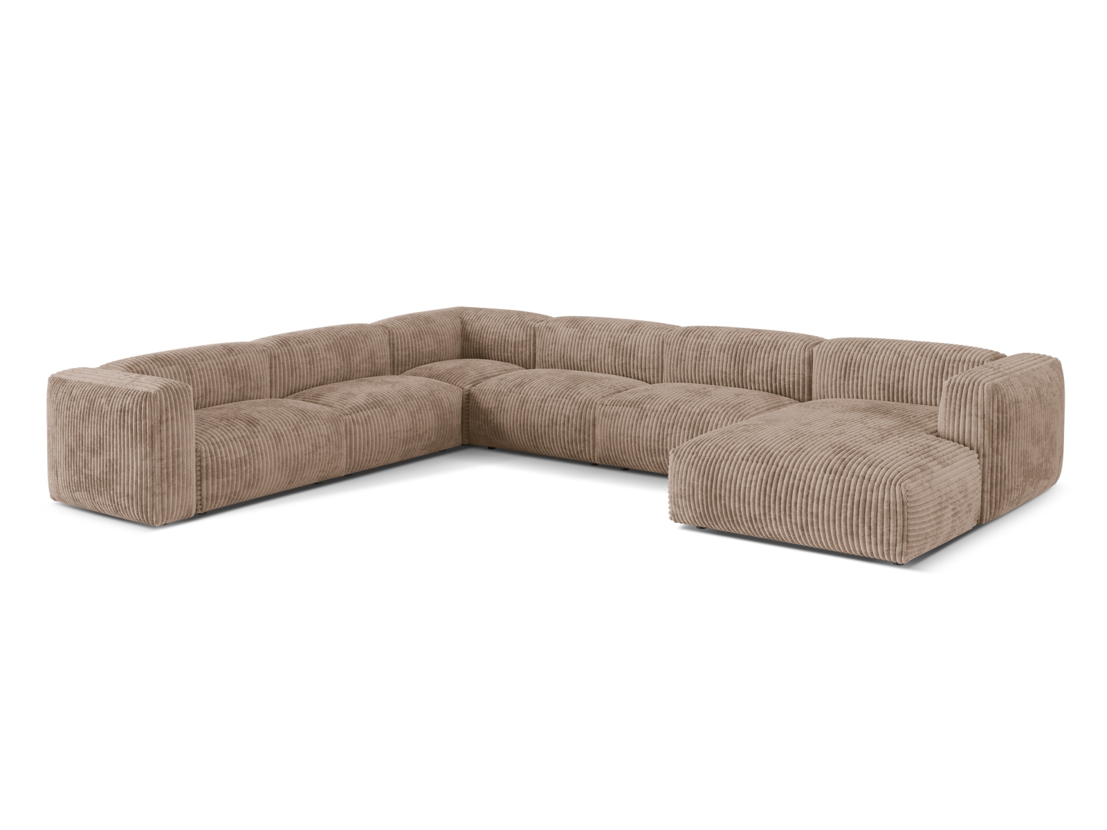 Modular Left Corner Sofa XL, "Martina", 6 Seats, 406x316x75