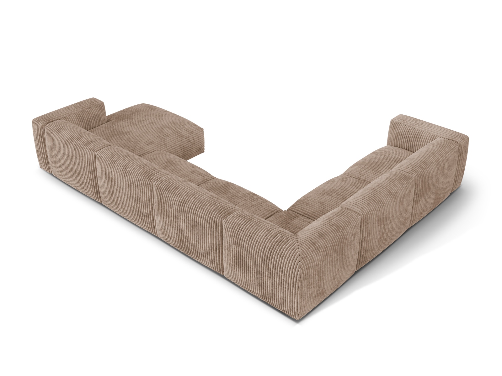 Modular Left Corner Sofa XL, "Martina", 6 Seats, 406x316x75