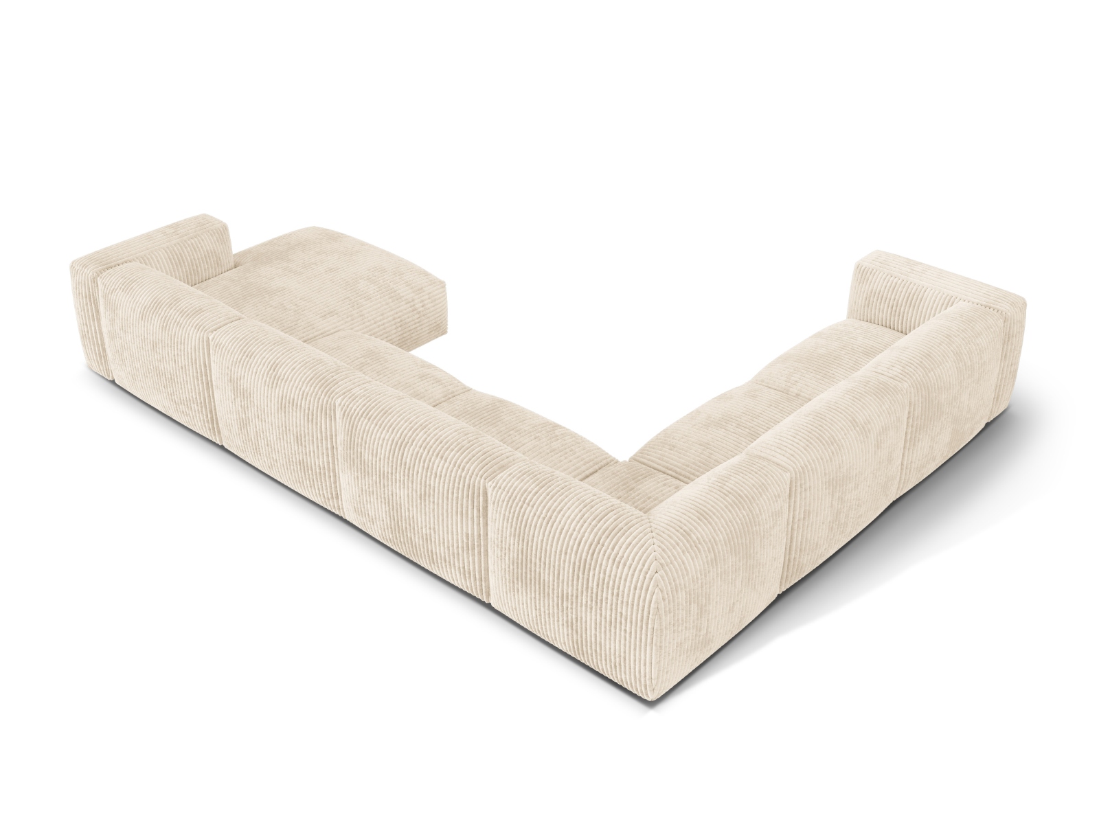 Modular Left Corner Sofa XL, "Martina", 6 Seats, 406x316x75
