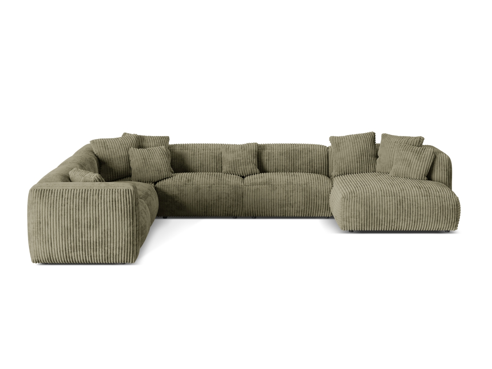 Modular Left Corner Sofa XL, "Martina", 6 Seats, 406x316x75