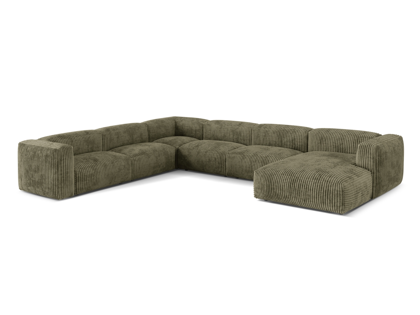 Modular Left Corner Sofa XL, "Martina", 6 Seats, 406x316x75