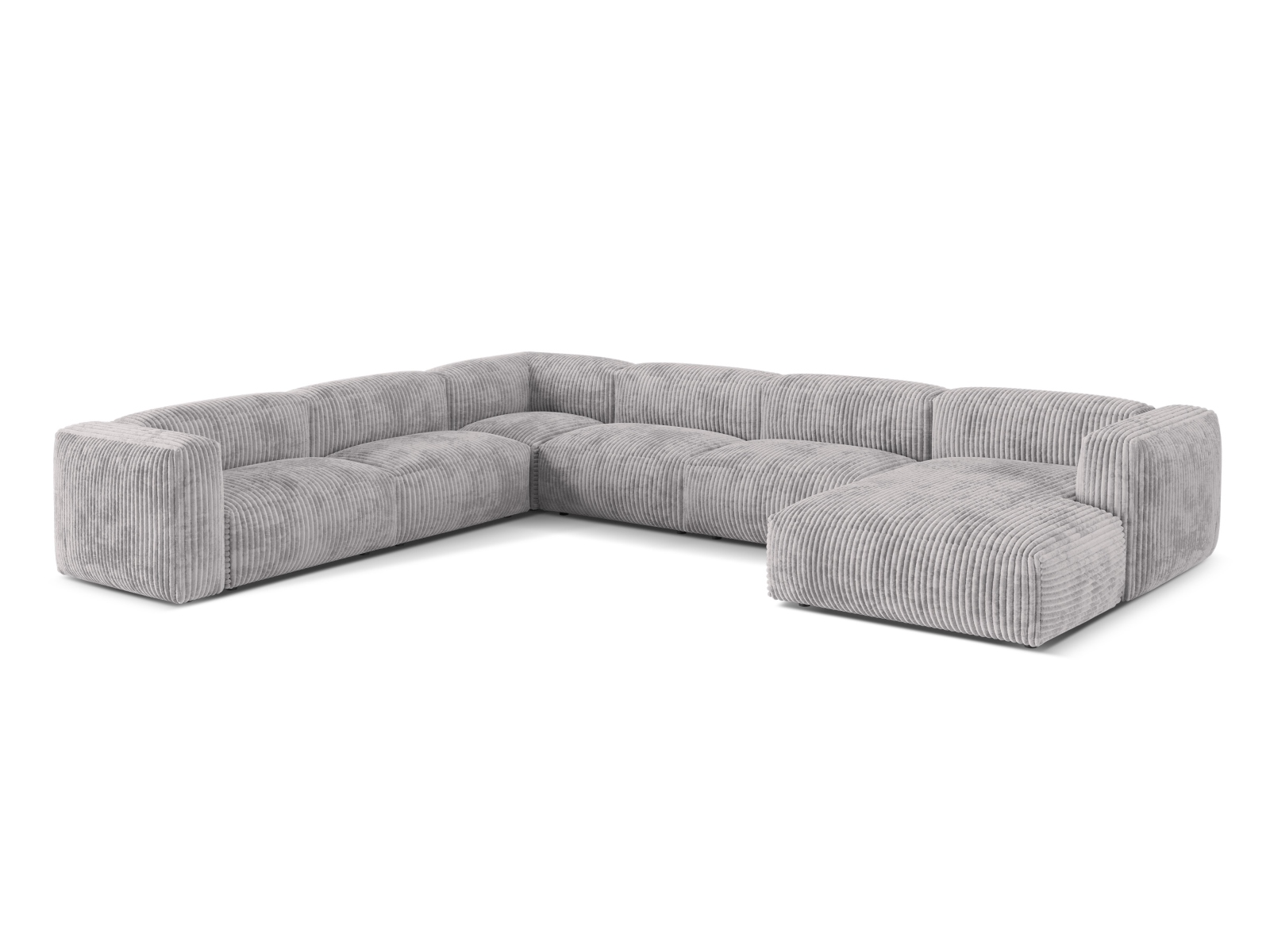 Modular Left Corner Sofa XL, "Martina", 6 Seats, 406x316x75